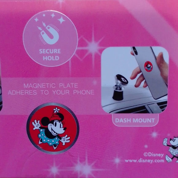 Disney Minnie Mouse Magnetic Car Vent Dash Mount 2-in-1 - Picture 10 of 12